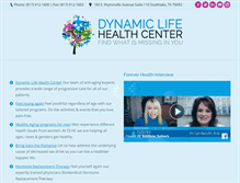 Tablet Screenshot of dynamiclifehealthcenter.com